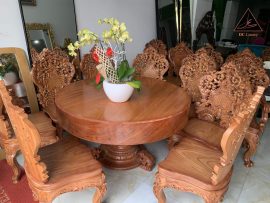Bàn ghế ăn gỗ Kate - Mẫu 02