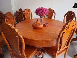 Bàn ghế ăn gỗ Kate - Mẫu 03