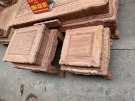 2 đôn ghế để trơn lộ rõ vân đẹp - bộ Minh Quốc Voi của a Trung