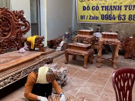 Gia công tỉ mỉ, cẩn thận chăm chút từng chi tiết gỗ nhỏ