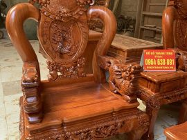 Ghế đơn bộ Minh Quốc Nghê Phượng gỗ hương đá