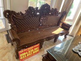 Chương ghế đục quản trám, đỉnh đục kênh bong hoa lá tây, hoa hồng uốn lượn tinh xảo