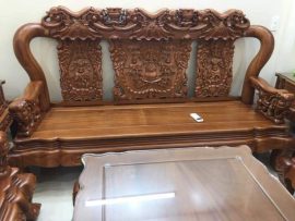 Đoản dài gỗ hương đá sơn PU màu cafe đẹp lung linh