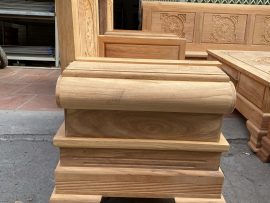 Tay ghế đặc nguyên khối gỗ cate, không chắp ghép