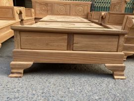 Góc nghiêng ghế đôn bộ bàn ghế Tời Pháo gỗ gõ đỏ