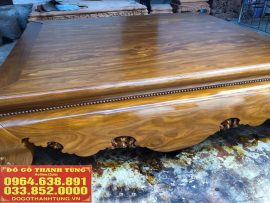 Sập trơn gỗ cẩm vàng 1m8x2m2