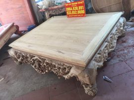 Sập Ngũ Phúc cổ tích Nho Sóc đẹp gỗ gụ bản mộc