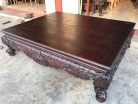 Mẫu sập Sen Vịt cổ mặt 2 lá màu nâu cánh gián