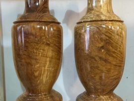 Cặp lộc bình liền khối Nu kháo cỡ nhỏ 50x20cm,