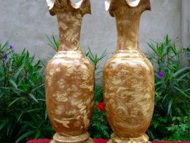 Lộc bình Nu nghiến nguyên khối 61x20cm - 10tr8