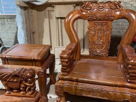 Toàn bộ sản phẩm làm từ gỗ hương đá chuẩn 100%, sơn PU đẹp bền màu