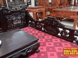 2 bên tựa vai đục họa tiết hoa sen thanh thoát