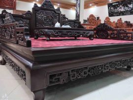 Quây sập Ngũ Sư đục chữ Thọ và các nét triện đẹp