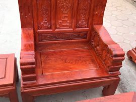 Ghế đơn bộ Âu Á đục vách hoa Cúc vạn thọ