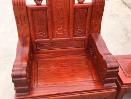 Ghế đơn bộ Âu Á vách hoa Mai đục thủ công tinh xảo