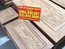 Mặt bàn ghép đục tranh Lã Vọng Câu Cá - biểu tượng cho sự kiên nhẫn của con người, nhắc nhở gia chủ kiên nhẫn chờ thời và biết cách nắm bắt cơ hội