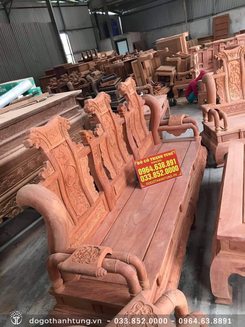 Đoản ghế siêu phẩm Tần 2021, ván liền vân lựa tuyển, chương ghế đục Phúc - Lộc - Thọ