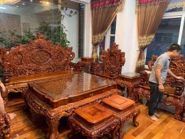 Bản phun sơn hoàn thiện Bộ Nghê đỉnh 17 món làm sáng và sang cả không gian căn phòng