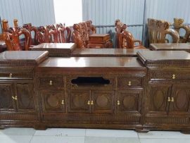 Bộ kệ mõ lõm gỗ mun - hàng có sẵn với giá gốc tại xưởng. Hỗ trợ vận chuyển tận nhà trên toàn quốc.