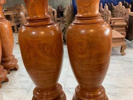 Liên hệ đặt mua cặp lộc bình gỗ hương đá 1m7 giá gốc tại hotline: 0964.638.891 – 033.852.0000