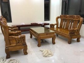 Bộ Minh Quốc Voi tay 16 gỗ cẩm vàng - chú Thành (Hải Phòng)