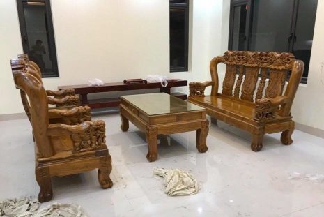 Bộ Minh Quốc Voi tay 16 gỗ cẩm vàng - chú Thành (Hải Phòng)