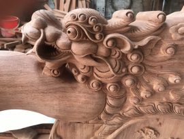 Chi tiết đầu Rồng đục kênh bong trên đoản