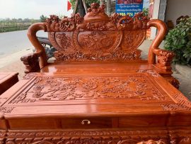 Mặt bàn trạm tranh Tứ Linh quần tụ - hút vượng khí, mang tài lộc bình an đến cho gia chủ