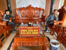 Chương ghế là một bức tranh sinh động về các linh vật Nghê - Phượng. Trong phong thủy Nghê là con vật canh giữ về mặt tinh thần, xua đuổi tà mà, sát khí. Phượng Hoàng biểu tượng cho điềm lành và sự cao quý.