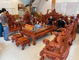 Bề thế - Đẳng cấp - Chịu chơi là tư ngữ dành cho chủ nhân của bộ bàn ghế Vua Rồng đỉnh này