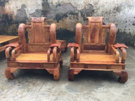 Cặp ghế đơn trần mộc bộ Tần Thủy Hoàng cột 14