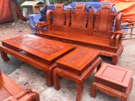 Mặt bàn chạm nổi tranh phong thủy Thuận Buồm Xuôi Gió - Cầu mong công việc làm ăn suôn sẻ, buôn may bán đắt, mọi sự hanh thông