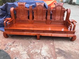 Đoản dài bộ Tần - Vách ghế đục tứ quý chạm 