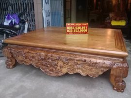 Sập đại quốc hoa sen gia đình thủy tộc gỗ hương - chú Bách (Lạng Sơn)