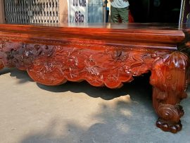 Bộ sập Sen Cò thủy tộc dành cho vị khách sành đồ gỗ và yêu vẻ đẹp nhẹ nhàng