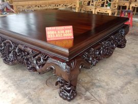 Dáng sập vuông vắn, nét đục sắc sảo - đặt bộ sập ngũ phúc trong nhà dù nhìn góc nào cũng đều đẹp sang