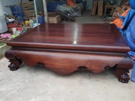 Bộ sập hoàn thiện được phun PU bóng mịn đều màu, phù hợp với nhiều không gian nhà