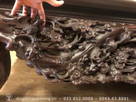 Các chi tiết đục kênh bong đẹp đến từng mi-li-mét được đích thân nghệ nhân làng nghề Châu Phong thực hiện