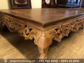 Các phần của sập được lắp ráp bằng phương pháp mộng thủng vừa dễ vận chuyển, vừa tăng độ vững chắc cho bộ sập