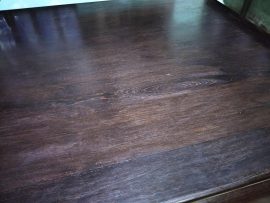 Sập yếm trơn 1m6x2m gỗ mun đuôi công mặt 2 lá siêu dầy (Chú Thiên, Bình Dương)