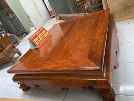 Bộ sập được chế tác, chà giáp kỹ lưỡng, dáng sập vuông vắn đẹp mọi góc nhìn.