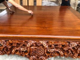 Bộ sập được đích thân nghệ nhân lâu năm làng nghề Châu Phong đục kênh bong 100% bằng tay