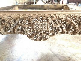 Sập mai điểu 2m2x1m8 gỗ gụ hàng đục tay sắc nét đến từng chi tiết (bản mộc)