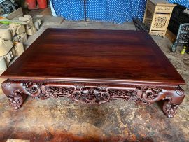 Mặt sập 2 lá 100% gỗ gụ nguyên tấm, phủ PU mịn đẹp