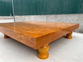 Chiếu ngựa 2m2x2m4x20cm gỗ hương xám vân đỉnh luôn