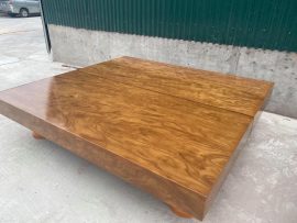 Chiếu ngựa 2m2x2m4x20cm gỗ hương xám vân siêu đẹp