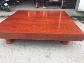 Sập chiếu ngựa gỗ xoan đào 2m2x2m4x20cm phun màu giả hương