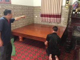 Phản chiếu ngựa đóng hộp gỗ xoan đào 2m2x2m4x20cm (Chú Tuấn, Thanh Hóa)