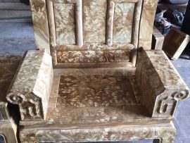 Ghế đơn tay hộp bộ Âu Á Như Ý gỗ ngọc nghiến