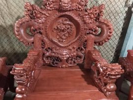 Trọn bộ 12 món bàn ghế Rồng khuỳnh Nghê đỉnh hàng thủ công mỹ nghệ